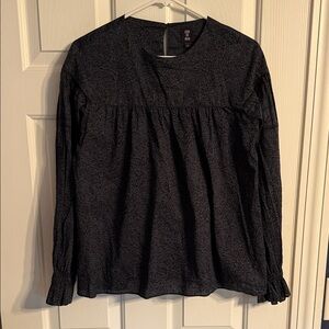 Anna Sui Black Patterned Blouse